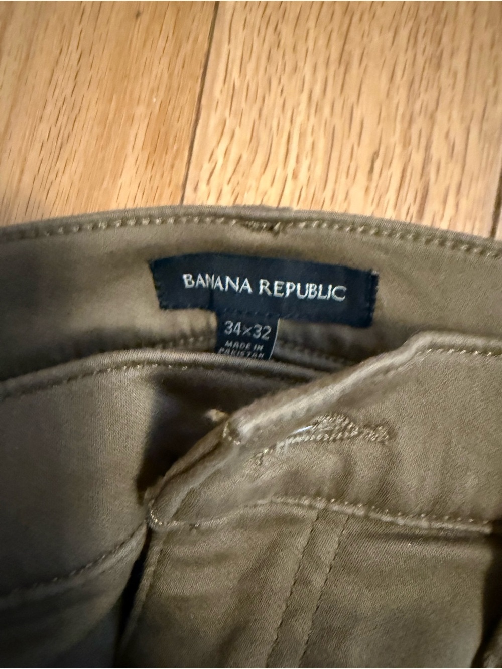 Banana Republic Olive Khaki Slim Trousers - Picture 2 of 2